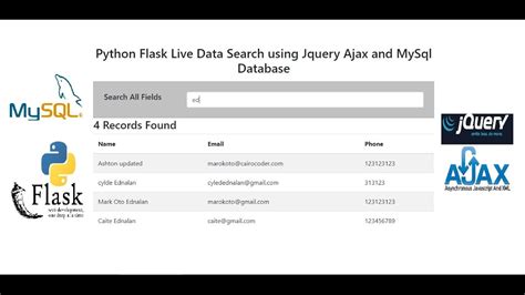 flask live data.